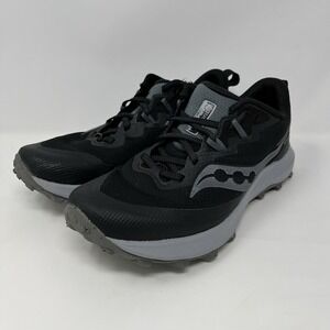 Saucony Peregrine 14 Women's 9W Wide Black Carbon Trail Shoes S10917-100